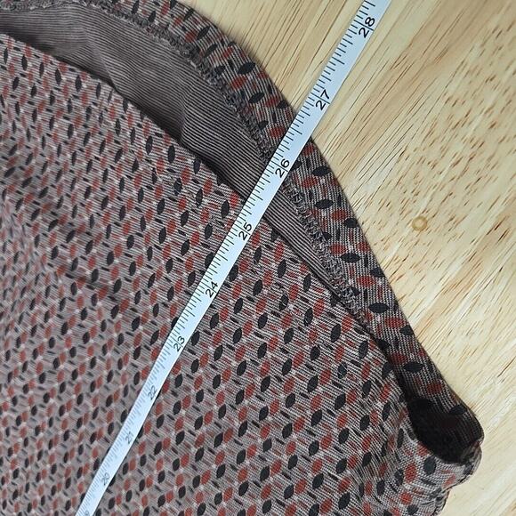 Toad‎ & Co Tamaya Dos Tunic Size Small Brown Geometric Split V-neck 3/4 Sleeve - Picture 5 of 9
